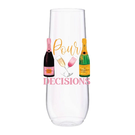 Pour Decisions Champagne 9oz Flute Tossware