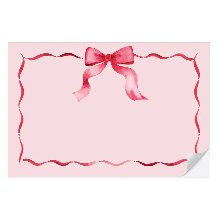 Red Ribbon Placemat Pad (Valentine's Day or Christmas Party)