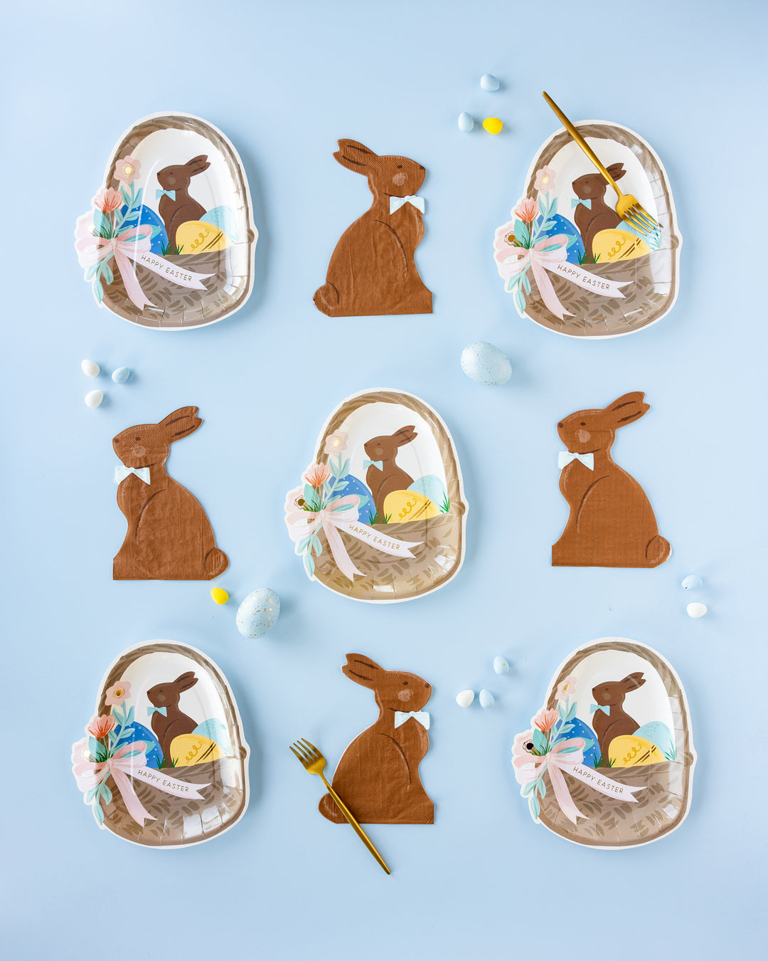 Easter Basket Shaped Plates (x8)