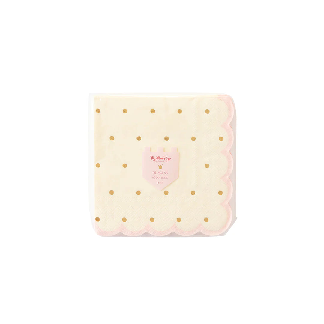 PRINCESS SCALLOPED COCKTAIL NAPKIN