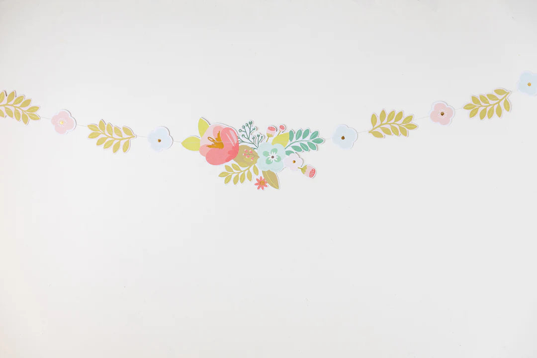 GARDEN PARTY FLORAL & PENNANT BANNER SET