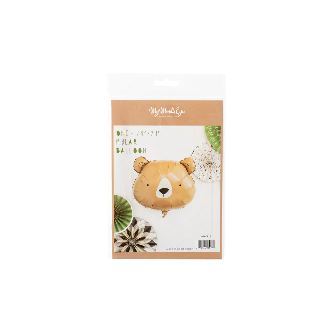 ADVENTURE BEAR SHAPED MYLAR BALLOON