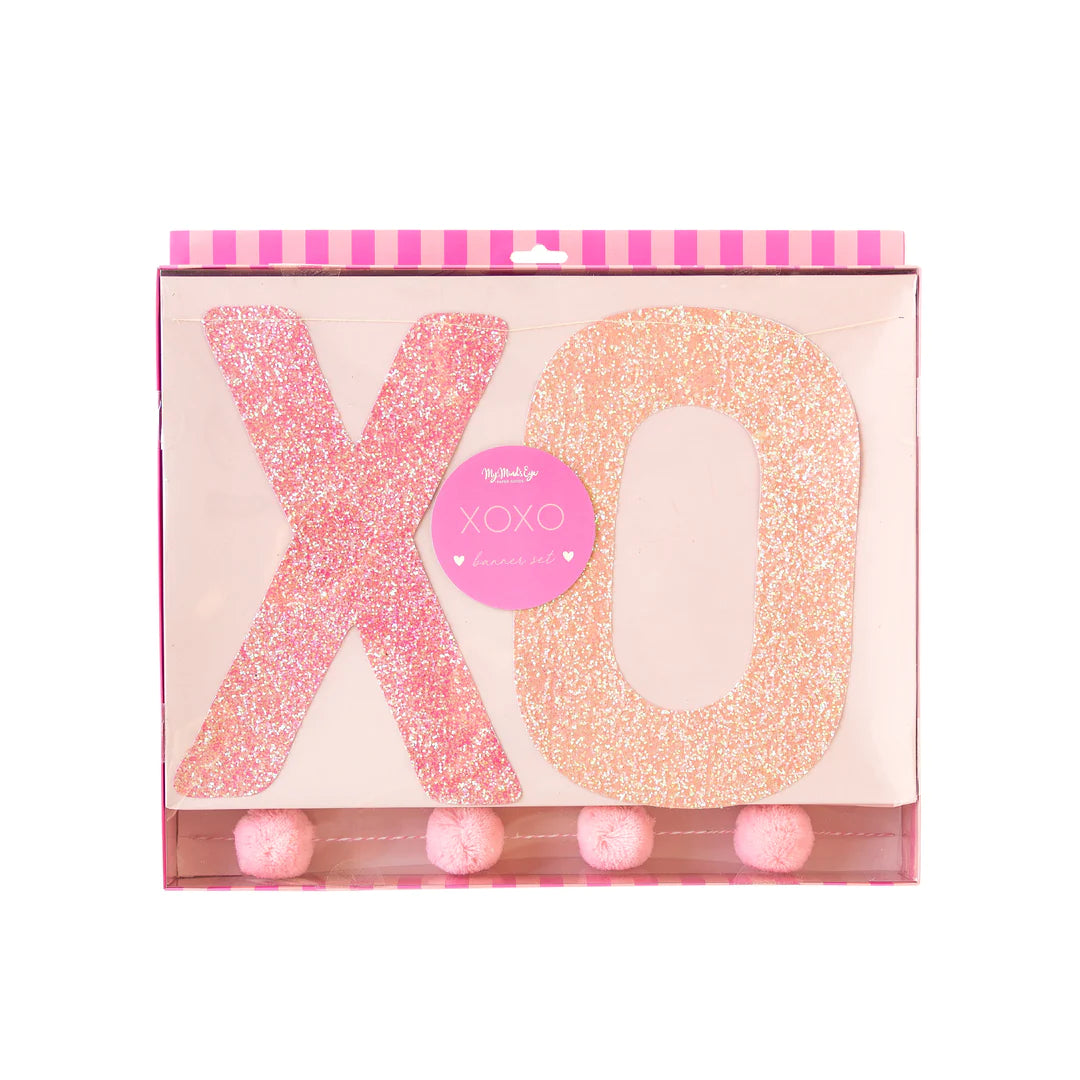 XOXO glitter banner