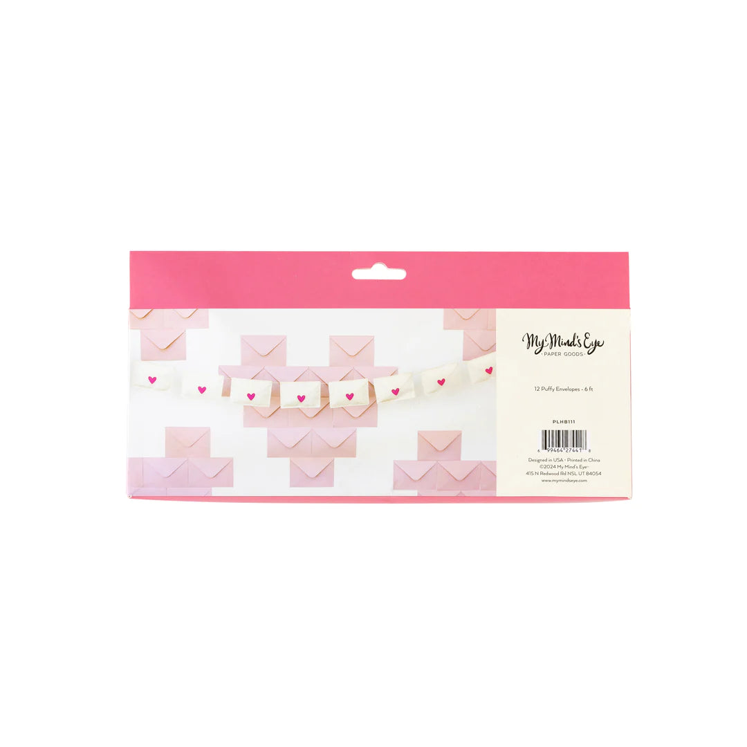 PUFFY FELT LOVE ENVELOPE BANNER