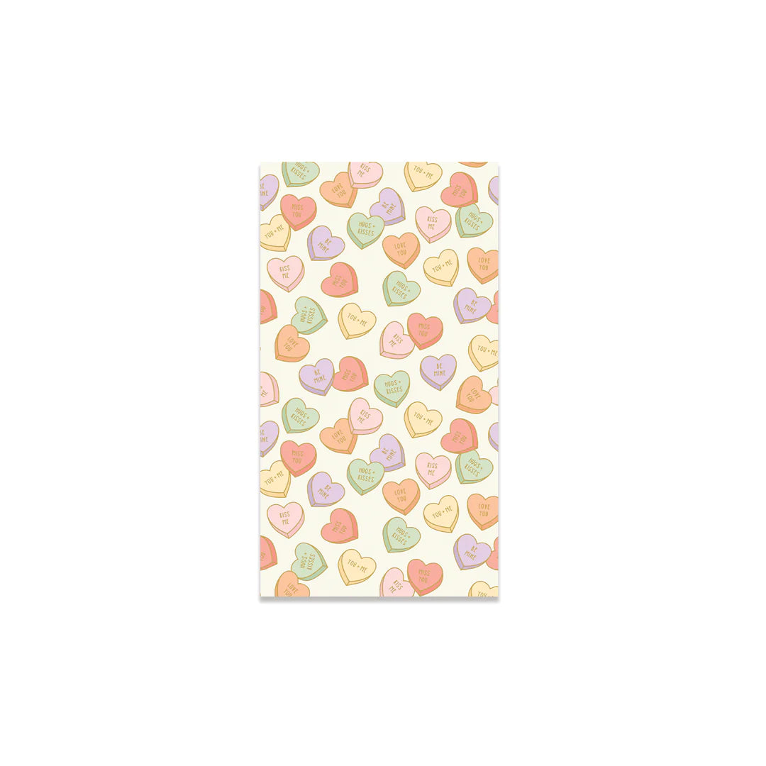 CONVERSATION HEARTS PAPER GUEST TOWEL