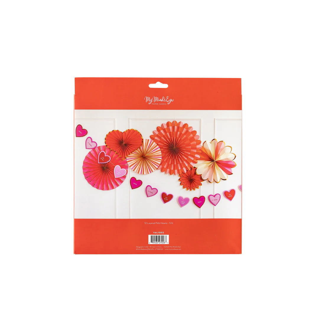 FELT HEART BANNER SET