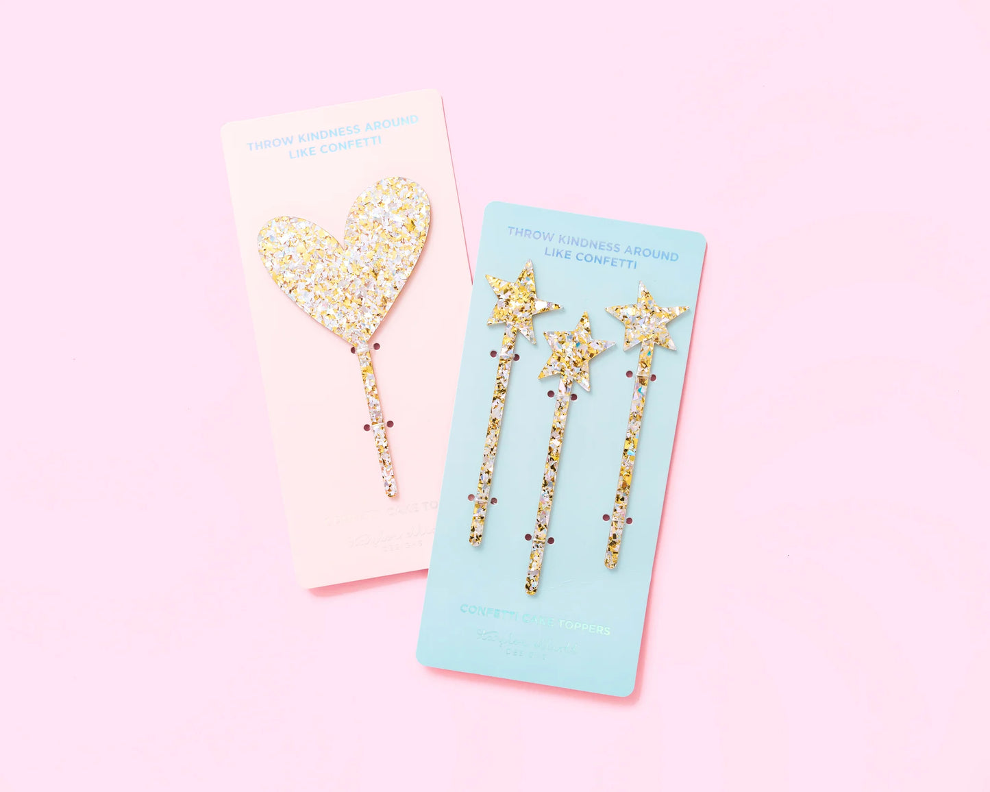 Star Pearl Confetti Cake Toppers (3)