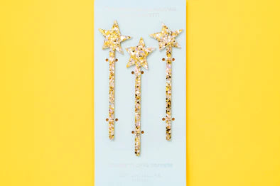 Star Pearl Confetti Cake Toppers (3)