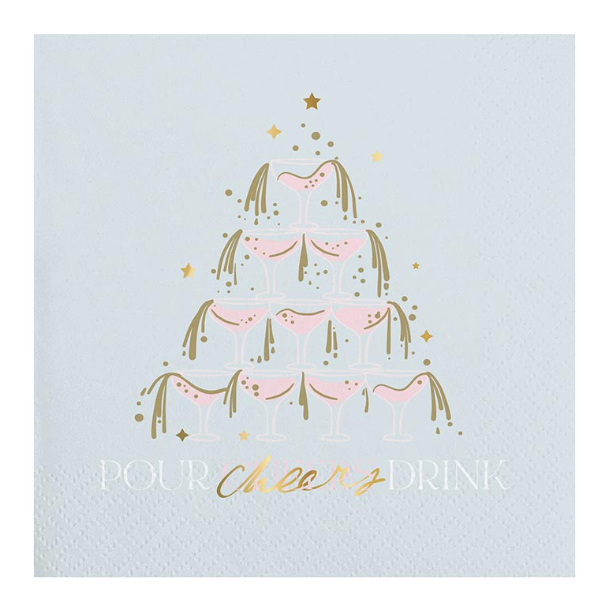 Foil Napkins - Pour Cheers Wine