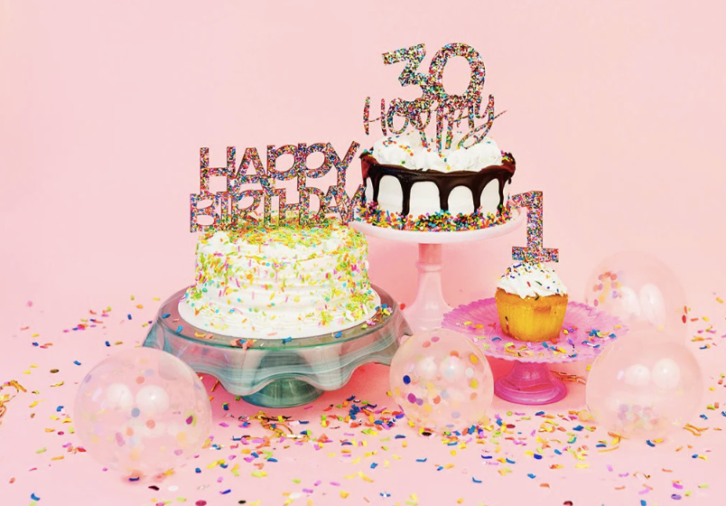 Hooray Colorful Cake Topper