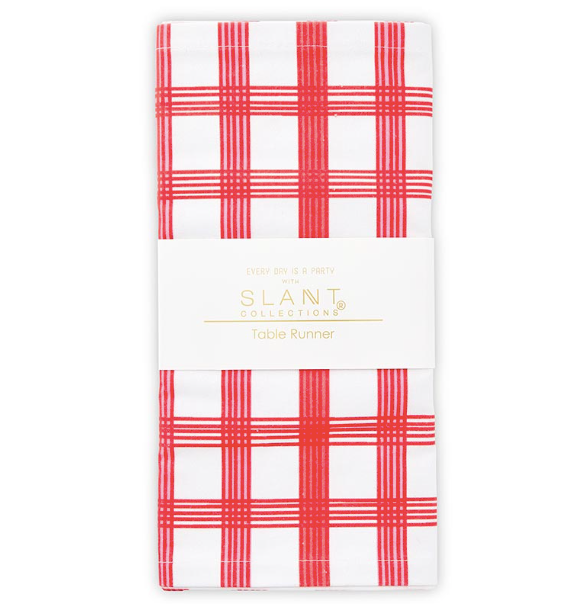 Fabric Table Runner - Gingham Red