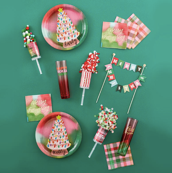 Thimblepress x Slant Foil Beverage Napkins - Merry Everything