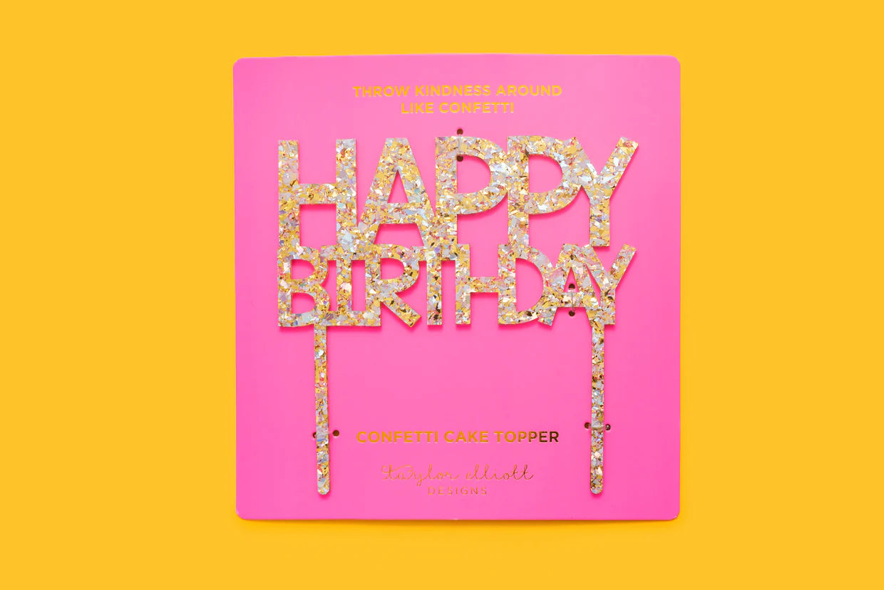 Happy Birthday Pearl Cake Topper