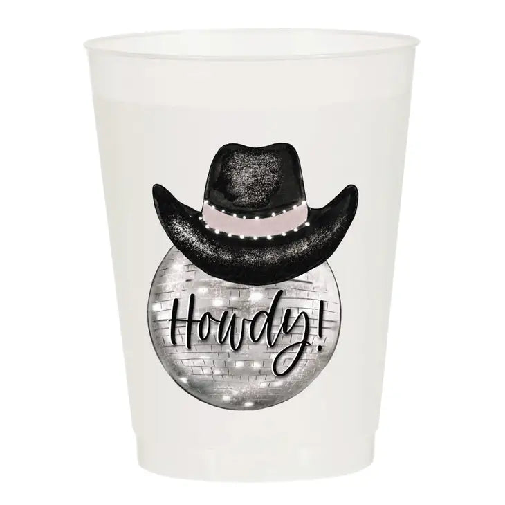 Howdy Disco Ball Rodeo- Frosted Cups