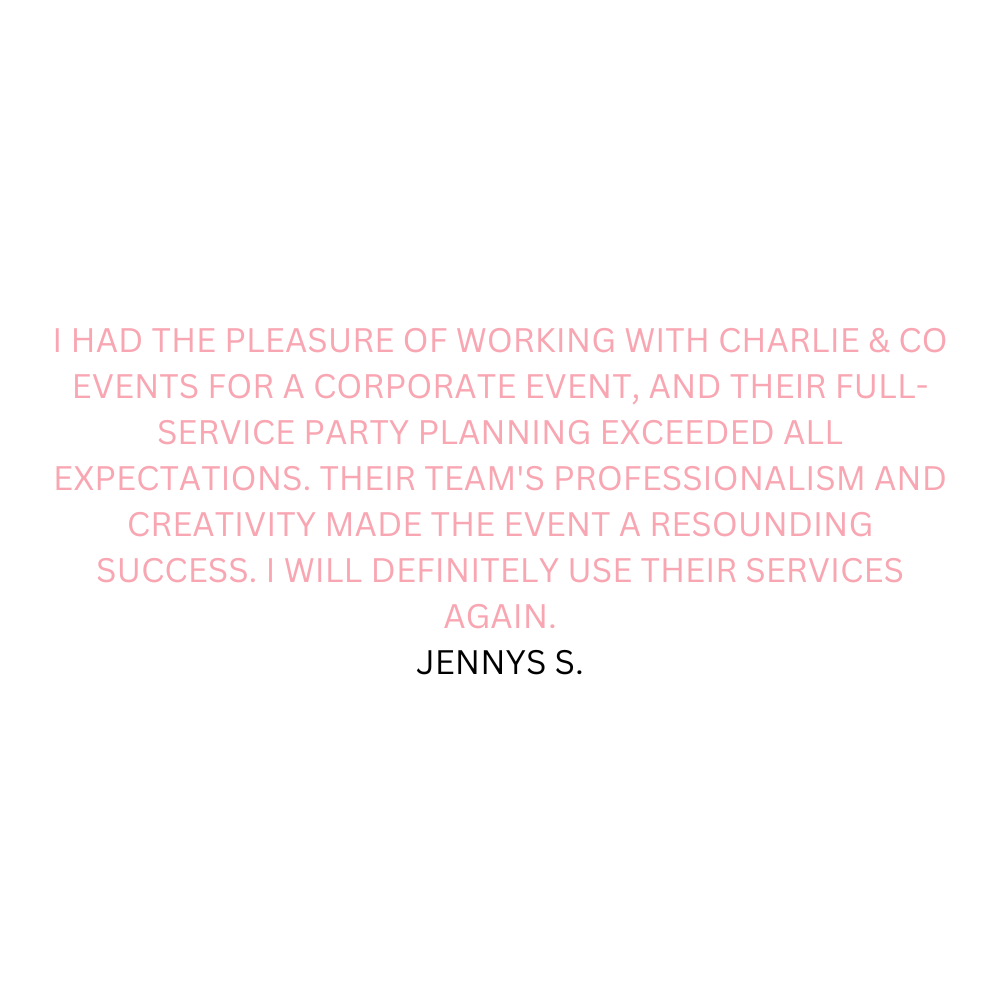Charlie & Co Events truly brought my dream event to life! Their attention to detail and creativity were exceptional. I couldn't be happier with the services they provided. A top-notch event planni (3).png__PID:954dcb15-56b4-4b44-80e0-80c521d6aee0